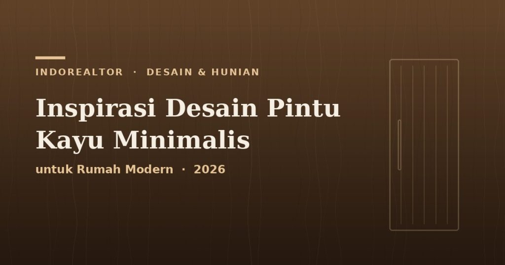 Inspirasi Desain Pintu Kayu Minimalis untuk Rumah Modern