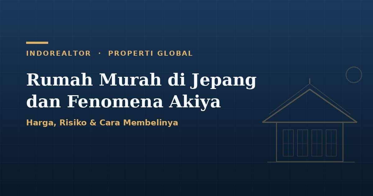 Rumah murah di Jepang dan fenomena akiya, rumah kosong yang dijual terjangkau